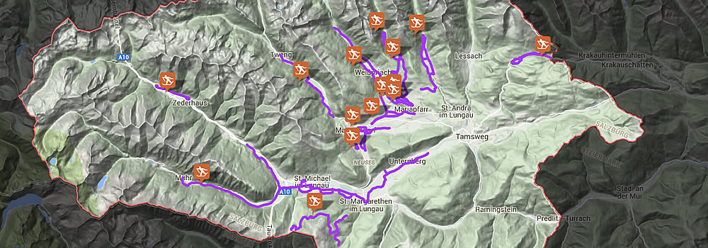 zur Langlaufkarte der Ferienregion Lungau